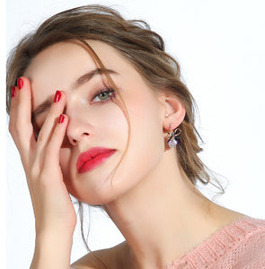 Korean Earrings Female Graceful Bow Short Earrings