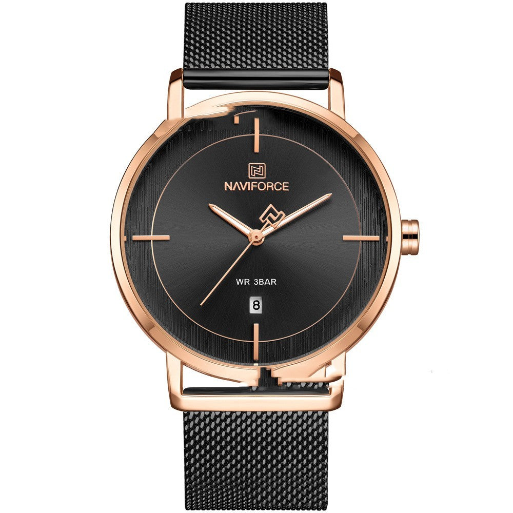 Fashion Simple Calendar Waterproof Quartz Watch